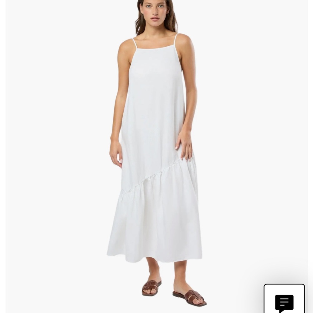 NWT Onia Air Linen Square Neck Maxi Dress Sz XL